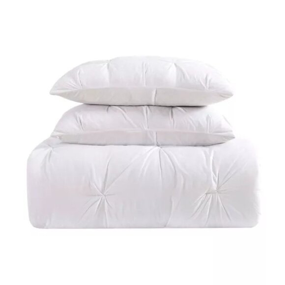 Truly Soft Everyday King Pleated Duvet Cover Set White: OEKO-TEX Certified - Picture 4 of 5